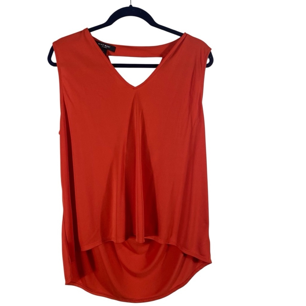 Nine West Jeans Elegant coral Drape Back Women's Top XL